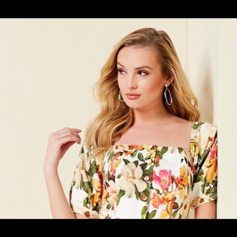 Floral puff sleeve blouse Antonio Melani